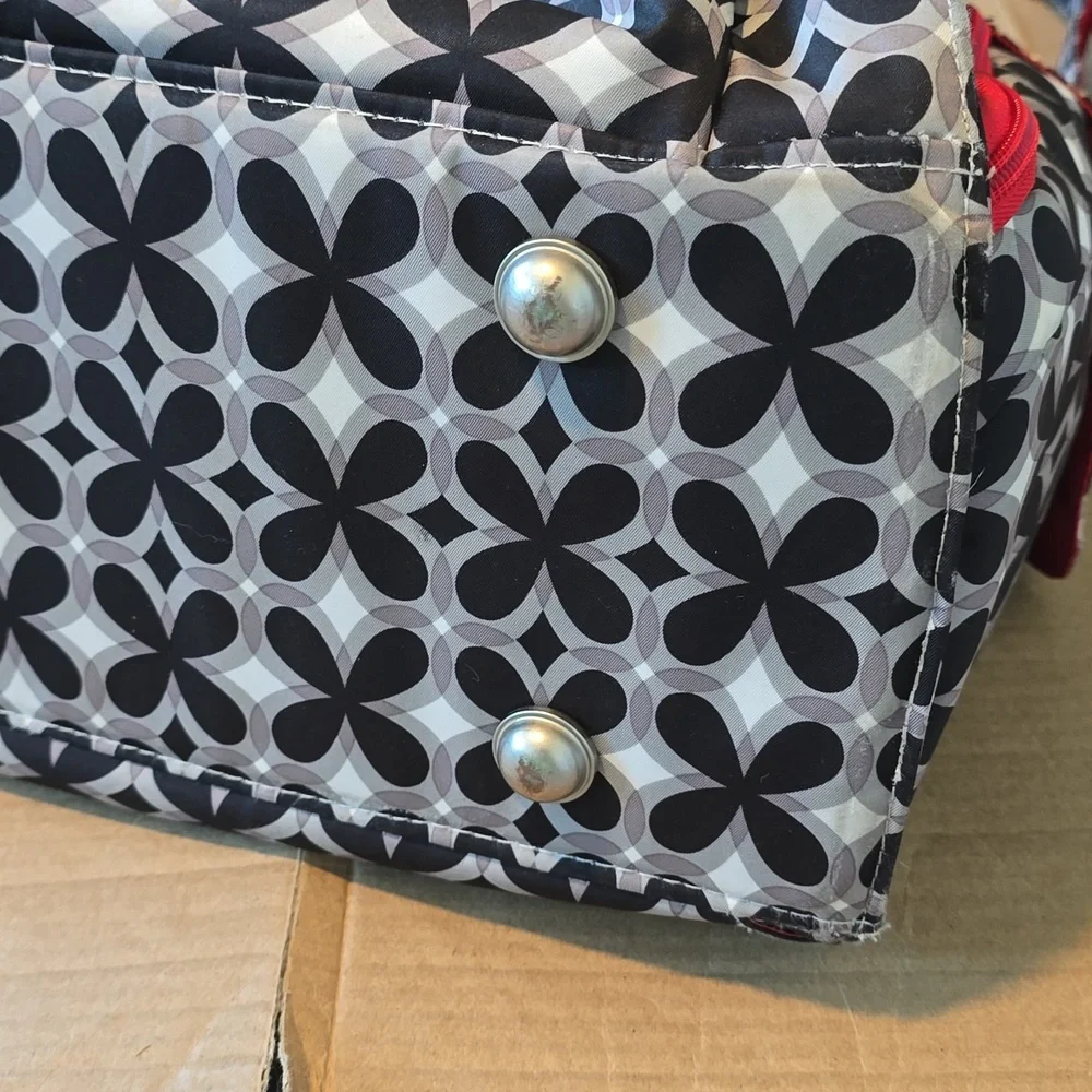 Ju-Ju-Be Black and Red Mesh Tote